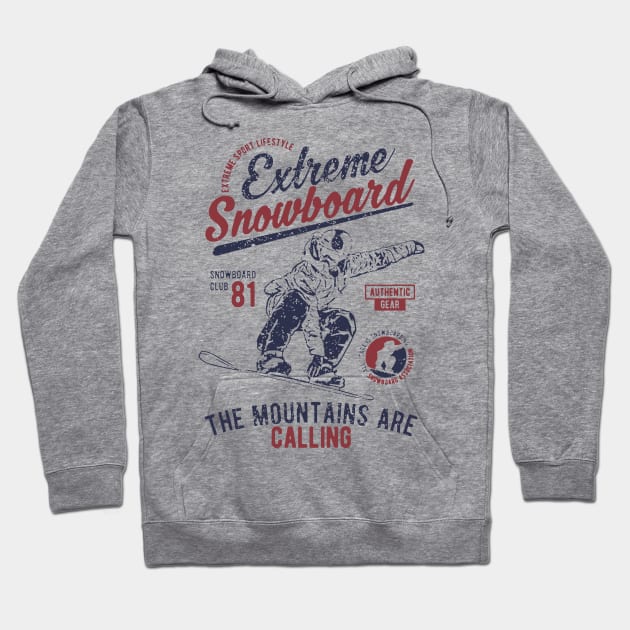 Extreme Snowboard Hoodie by JakeRhodes